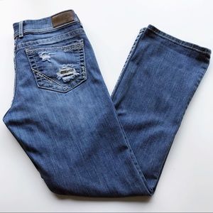 BKE Harper Boot Cut Jeans Buckle Western Distress